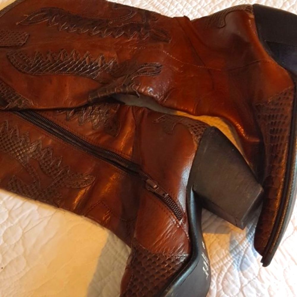 🦋Lavorazione Artigiana🦋 HANDMADE in  Italy Womens Leather Boots Size 38